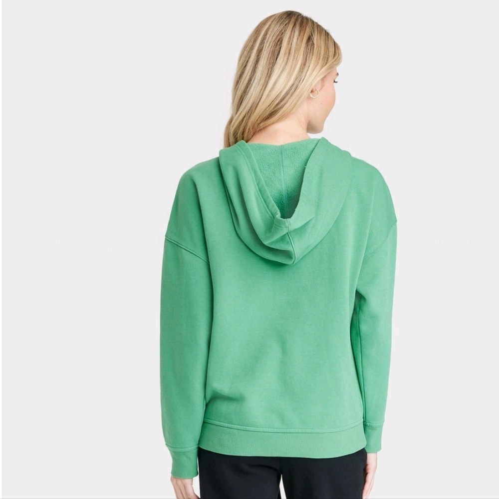 Universal Threads Women's Super Comfy Large Fleece Pullover Sweatshirt Lt Green - Picture 2 of 4